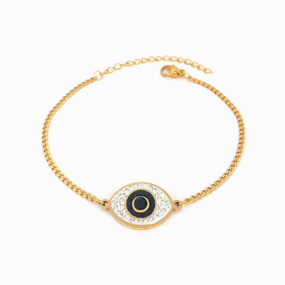 Pulseira Olho Turco em Aço Inoxidável - Proteção