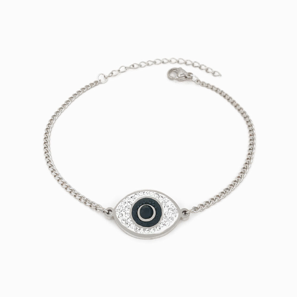 Pulseira Olho Turco em Aço Inoxidável - Proteção