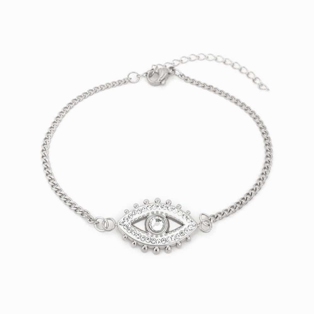 Pulseira Olho Turco em Aço Inoxidável