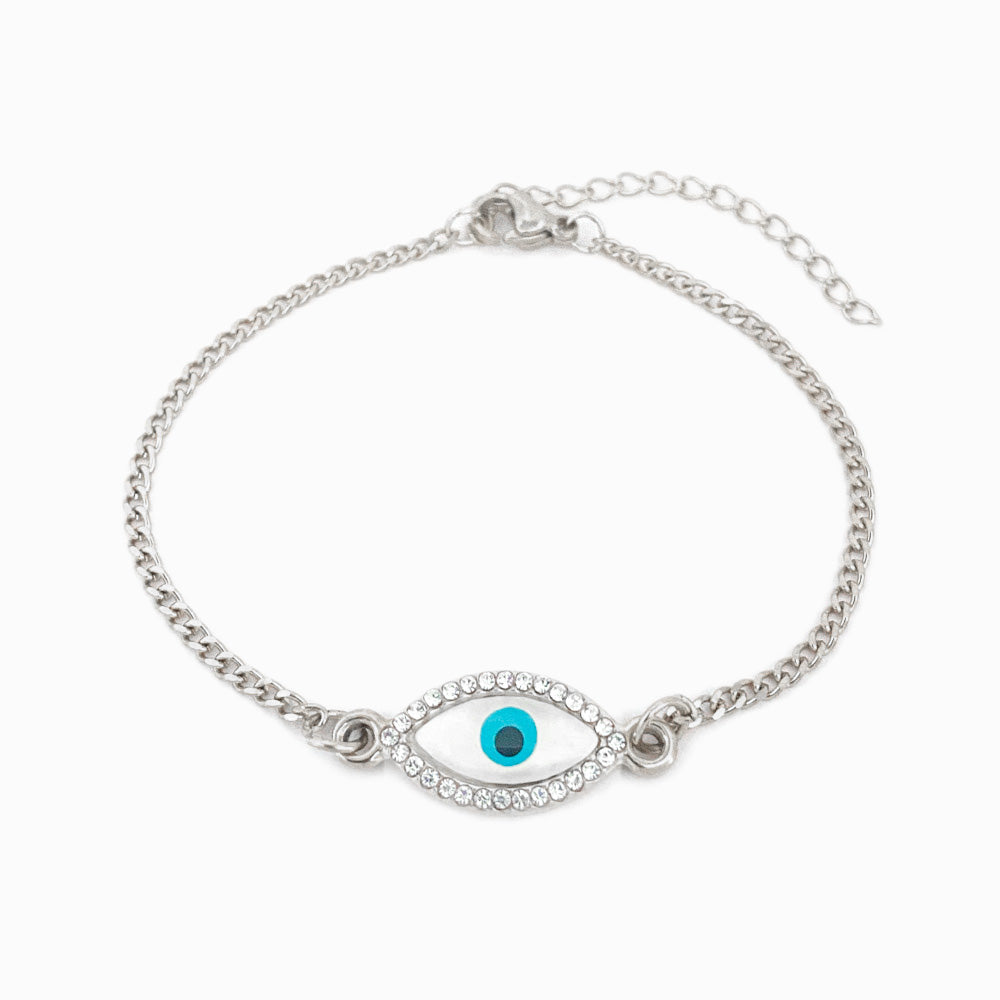 Pulseira Olho Turco em Aço Inoxidável