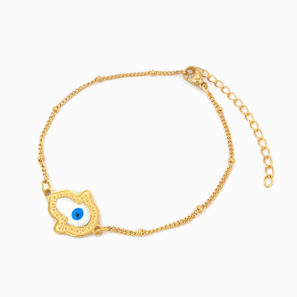 Pulseira Olho Turco em Aço Inoxidável