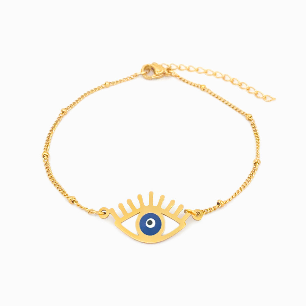 Pulseira Olho Turco em Aço Inoxidável