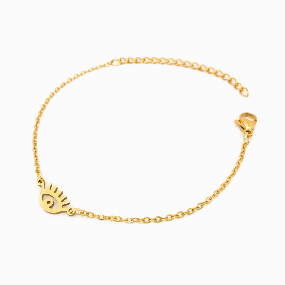 Pulseira Olho Turco em Aço Inoxidável