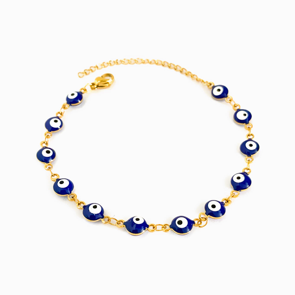 Pulseira Olho Turco em Aço Inoxidável