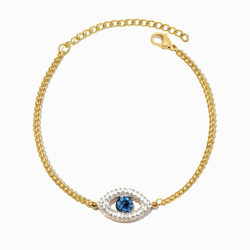 Pulseira Olho Turco em Aço Inoxidável