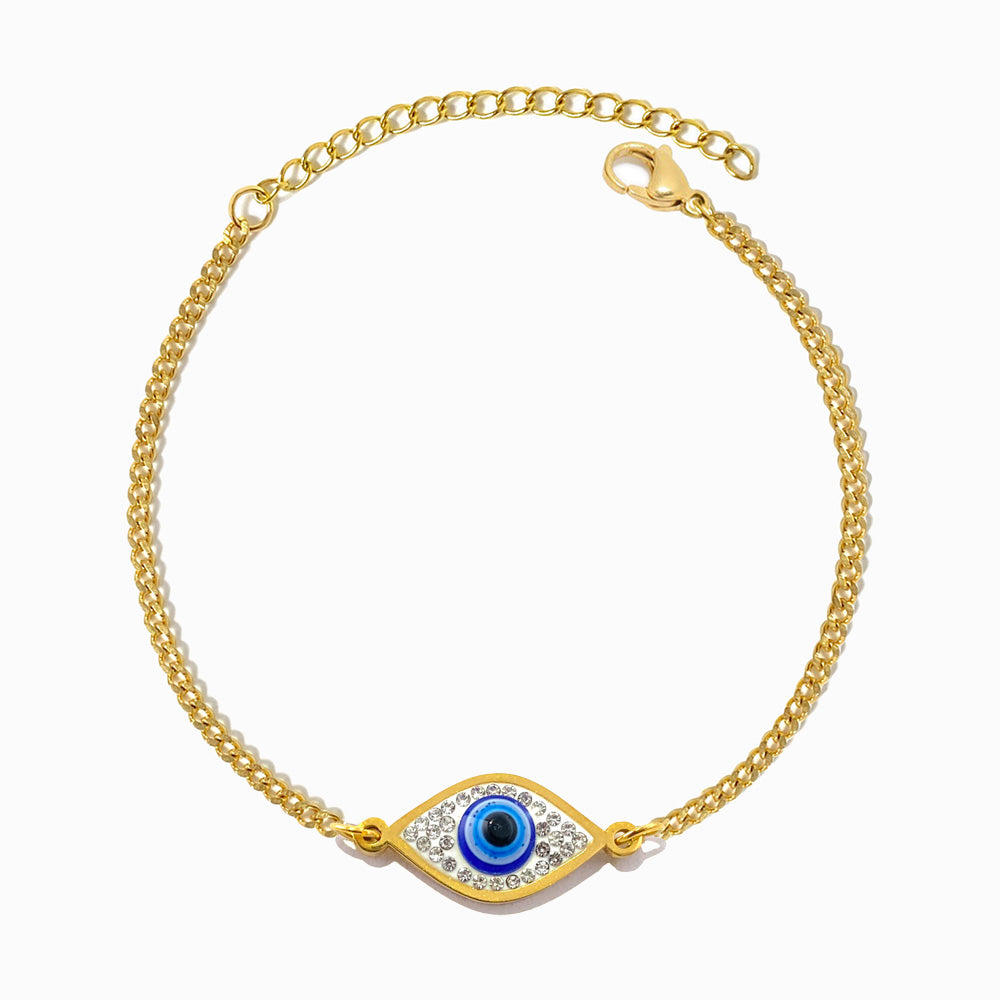 Pulseira Olho Turco em Aço Inoxidável