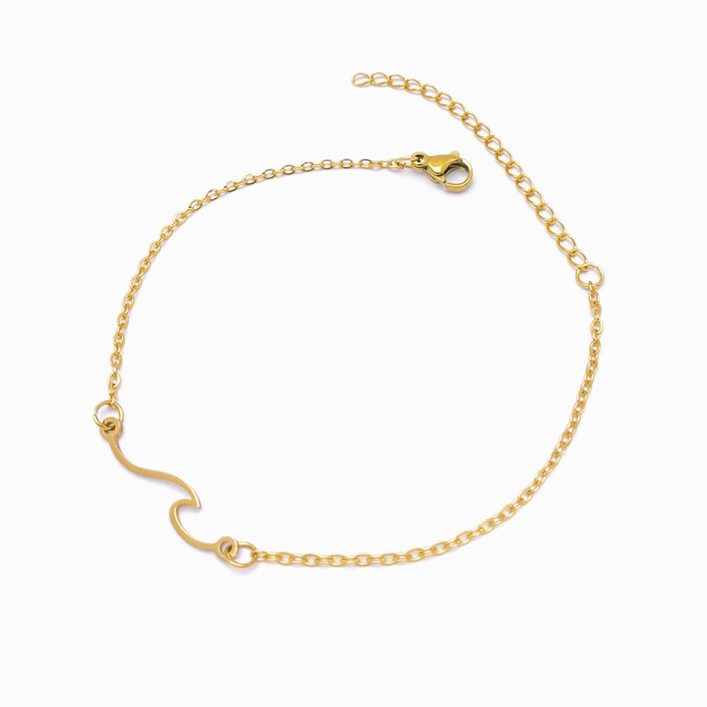 Pulseira Onda do Mar em Aço Inoxidável