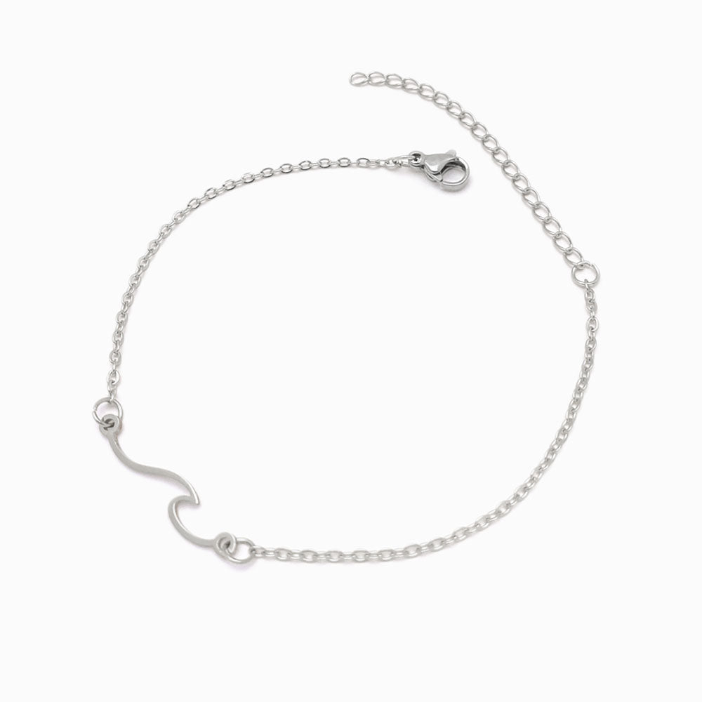Pulseira Onda do Mar em Aço Inoxidável