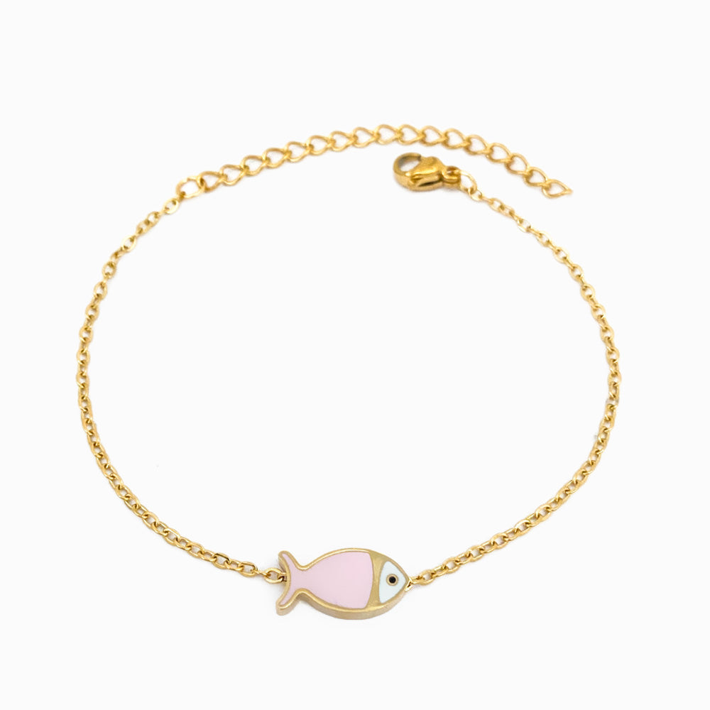 Pulseira Peixe em Aço Inoxidável