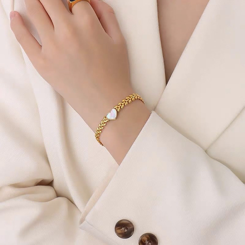 Pulseira Coração em Aço Inoxidável