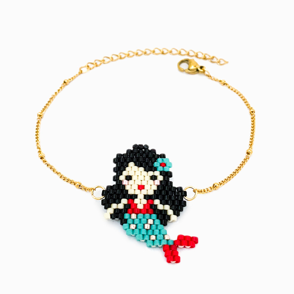 Pulseira Sereia Miyuki em Aço Inoxidável