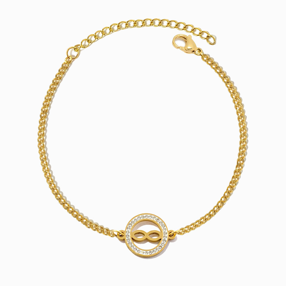 Pulseira Símbolo do Infinito em Aço Inoxidável