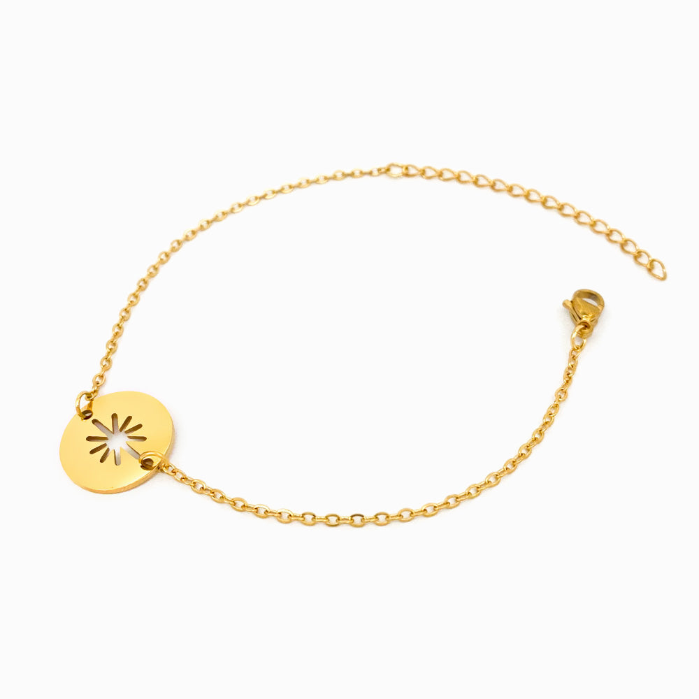 Pulseira Sol em Aço Inoxidável