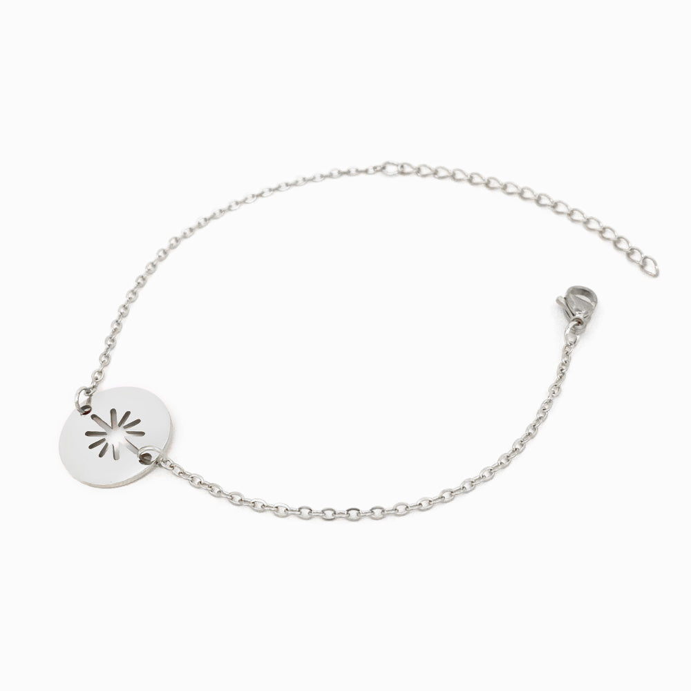 Pulseira Sol em Aço Inoxidável