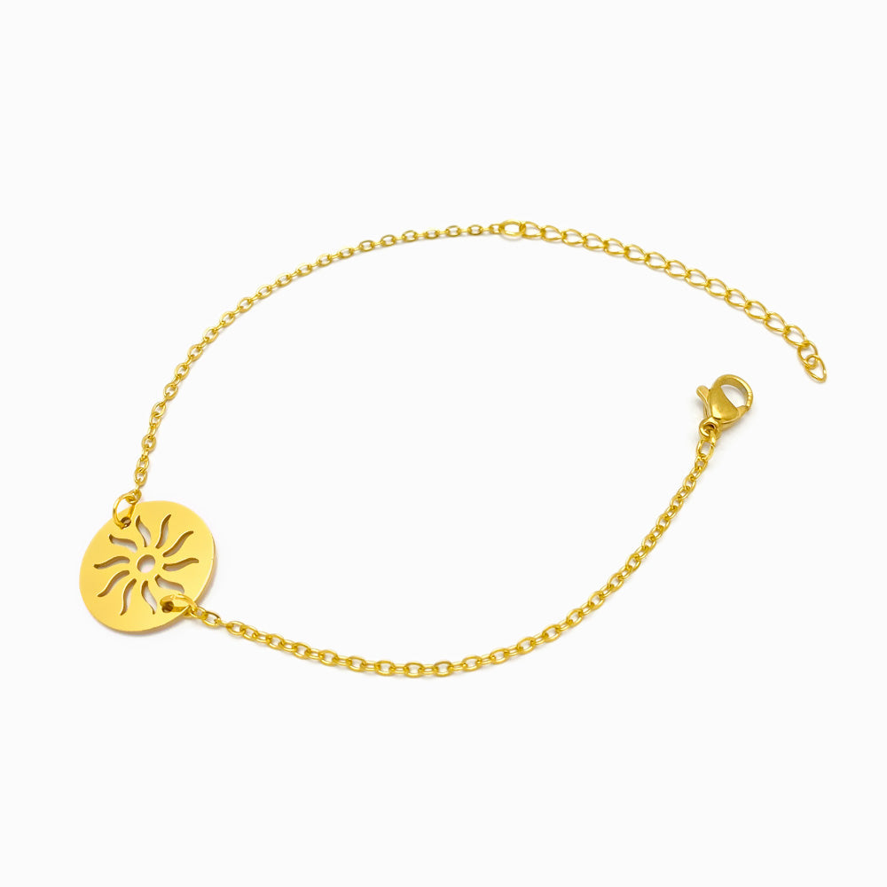 Pulseira Sol em Aço Inoxidável
