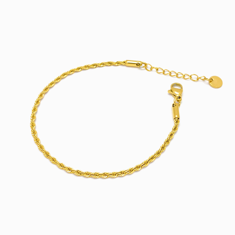 Pulseira Torcida 4mm em Aço Inoxidável