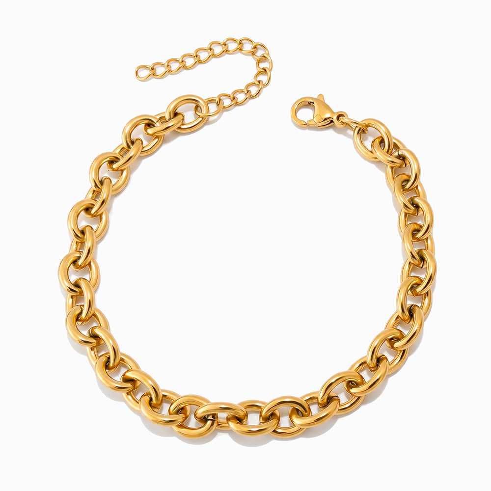 Pulseira de Corrente em Aço Inoxidável