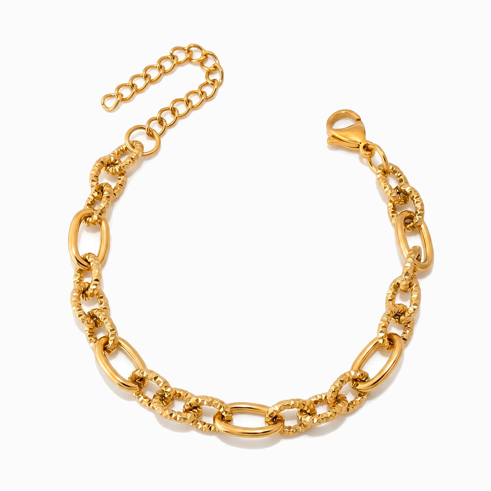 Pulseira de Corrente em Aço Inoxidável