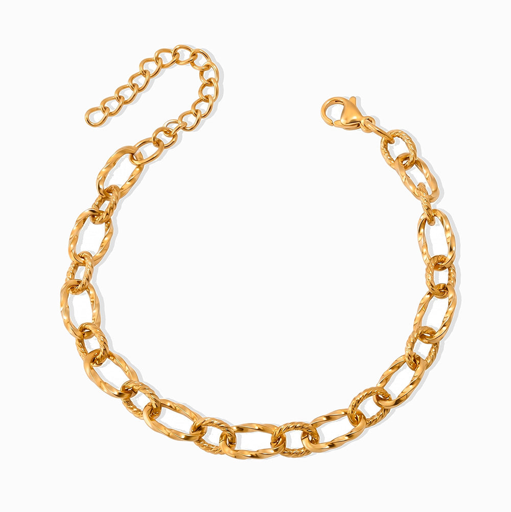 Pulseira de Corrente em Aço Inoxidável
