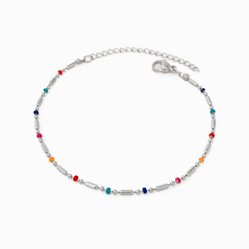 Pulseira Colorida em Aço Inoxidável - Bracelete Vibrante