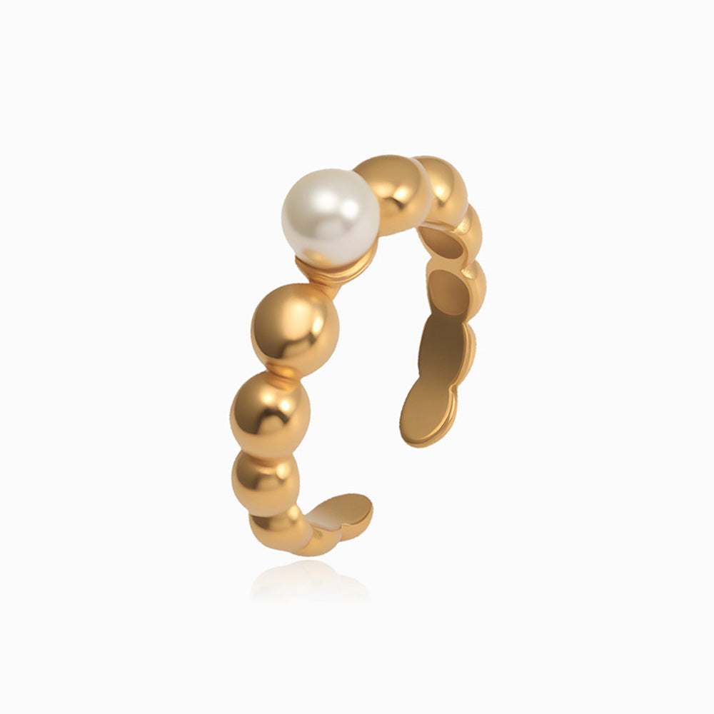Anel com Pérola Aço Inoxidável 17.2mm